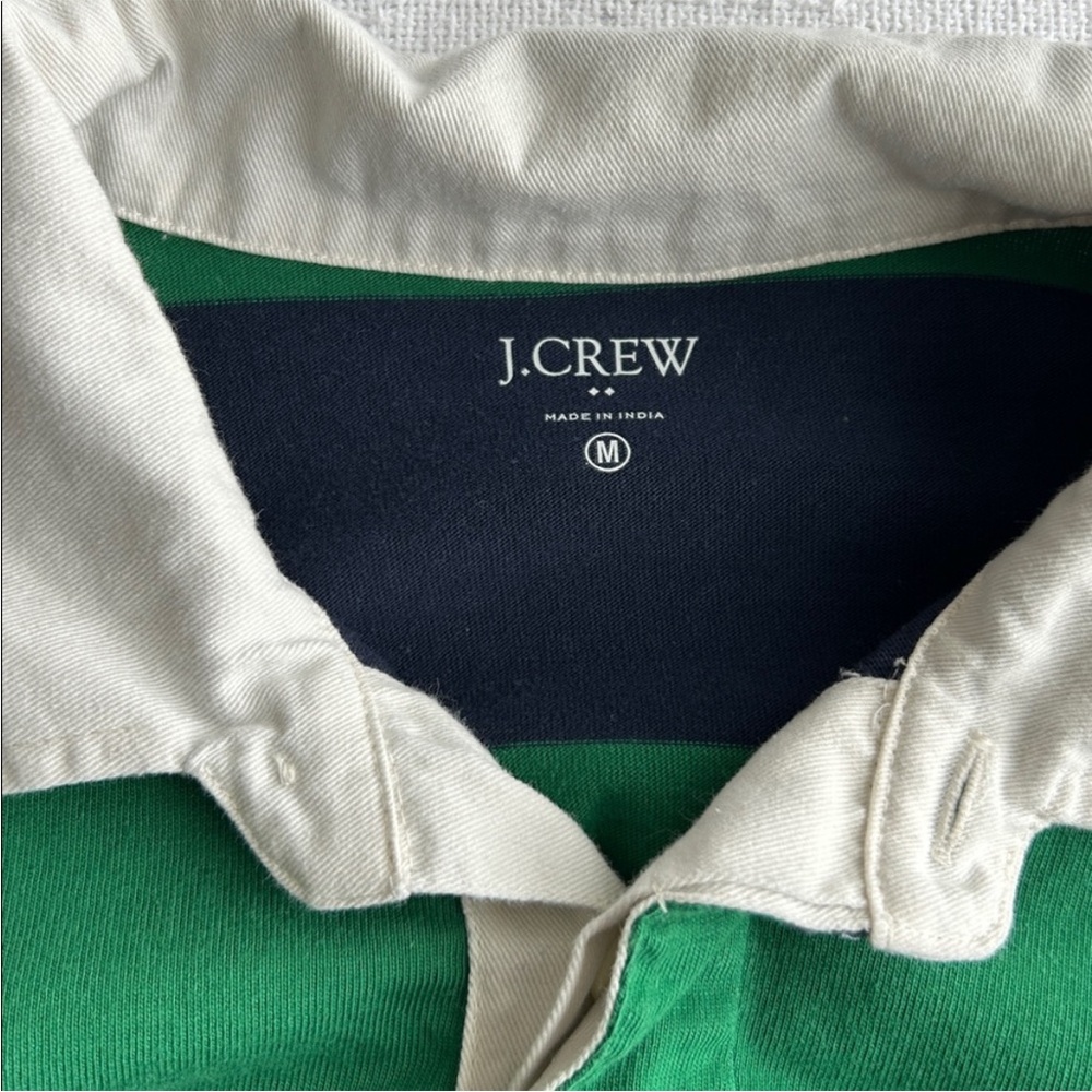 J.Crew Factory Men’s Green and Blue Rugby shirt
size Medium - Picture 2 of 6